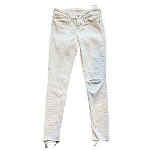 Levi's Women's 711 White Skinny Jeans Size 25 32 Streetwear Denim Casual Basic